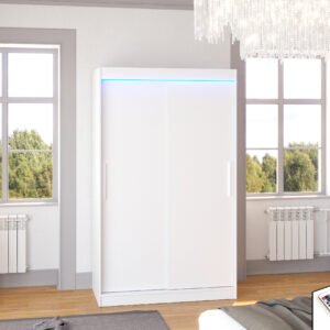 ADRK Šatní skříň posuvná s LED osvětlením COLLIN W 120 L