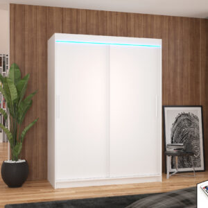 ADRK Šatní skříň posuvná s LED osvětlením DENVER W 150 L