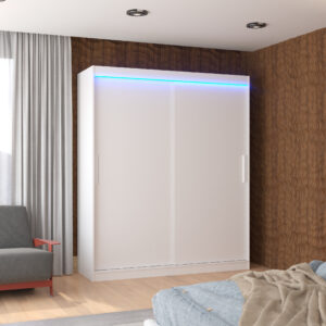 ADRK Šatní skříň posuvná s LED osvětlením LINCOLN W 180 L