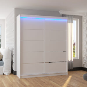 ADRK Šatní skříň posuvná s LED osvětlením SPECTRA W 180 L