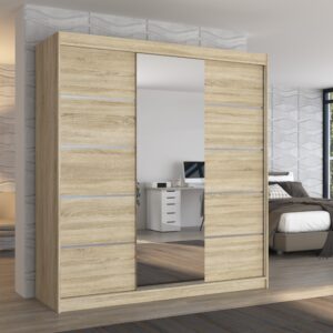 ADRK Šatní zrcadlová skříň posuvná BERGEN S 200