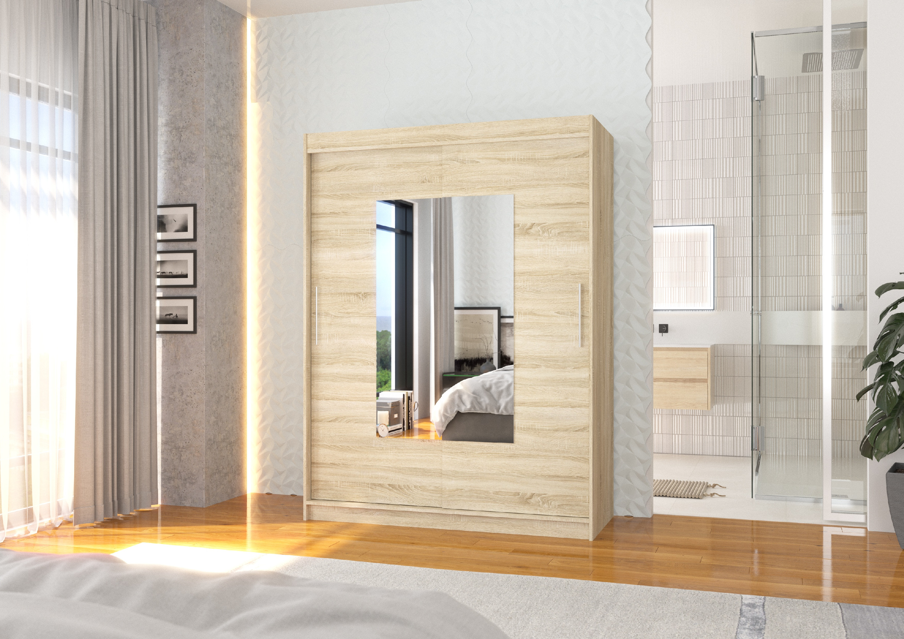 ADRK Šatní zrcadlová skříň posuvná DORRIGO S 150