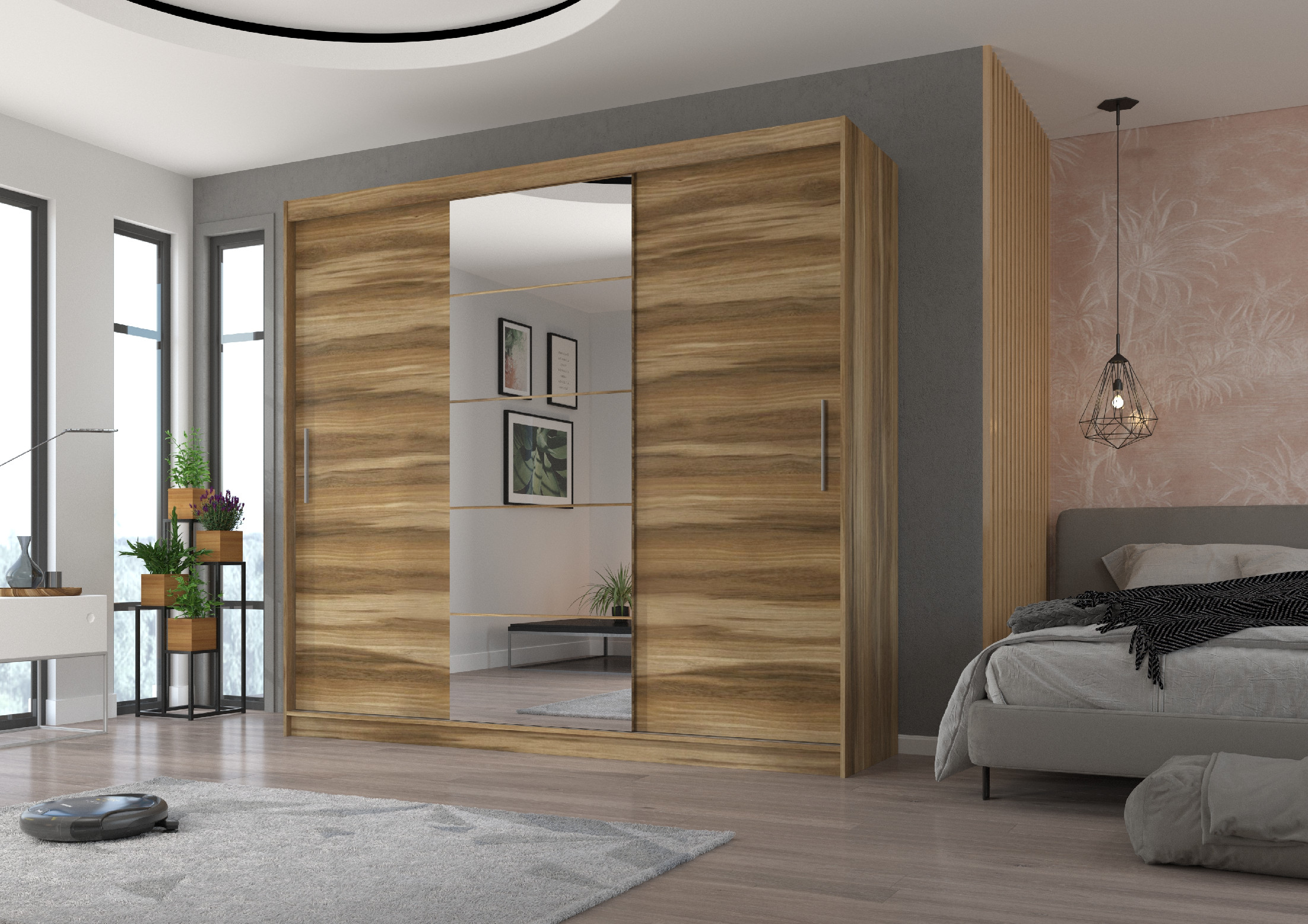 ADRK Šatní zrcadlová skříň posuvná ERWIN M 235