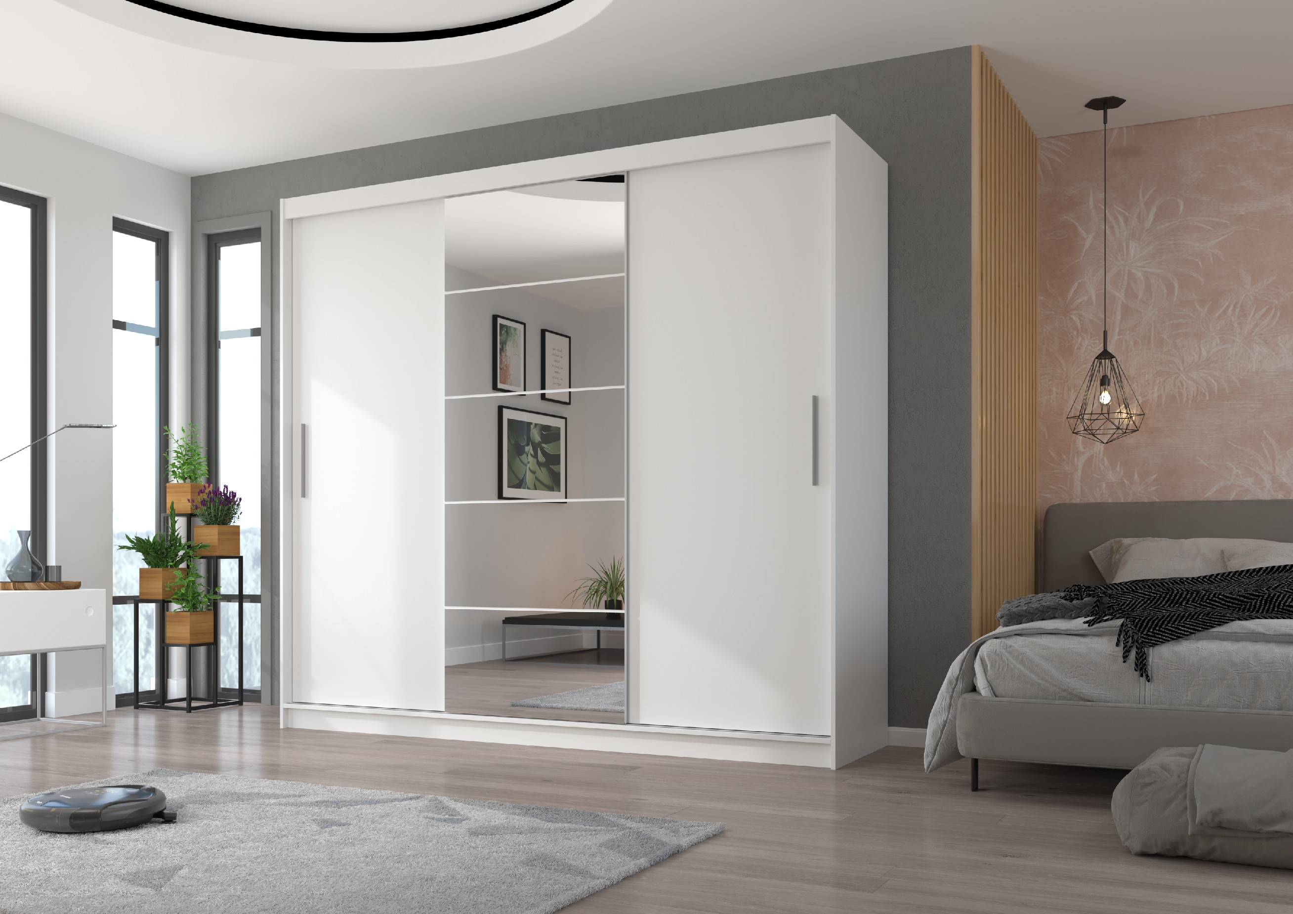 ADRK Šatní zrcadlová skříň posuvná ERWIN W 235