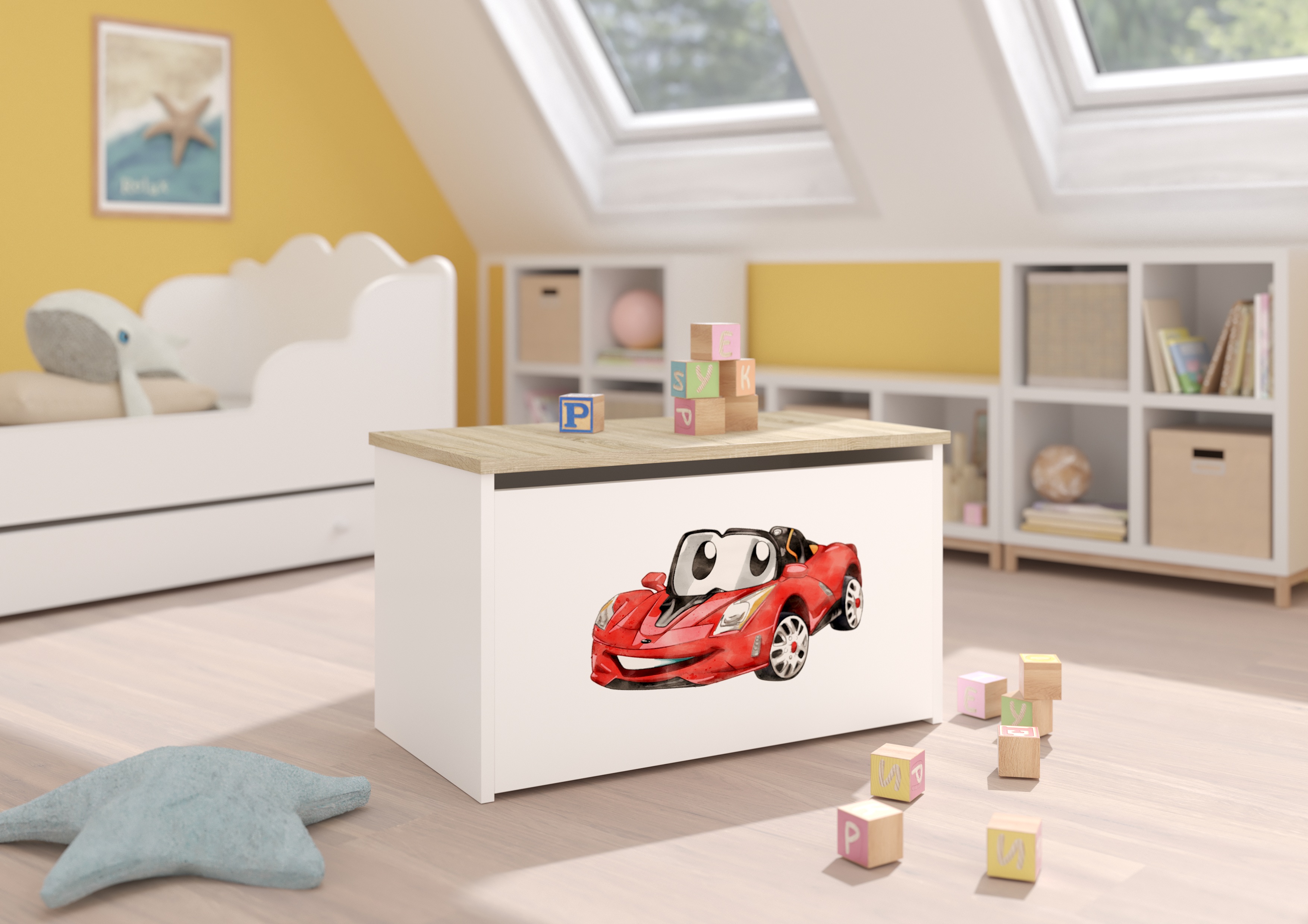 ADRK Úložný box DARIA W-S-RED-CAR