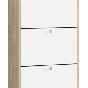 Ak furniture Botník Marienne 60 cm - 3 dvířka dub sonoma/bílý
