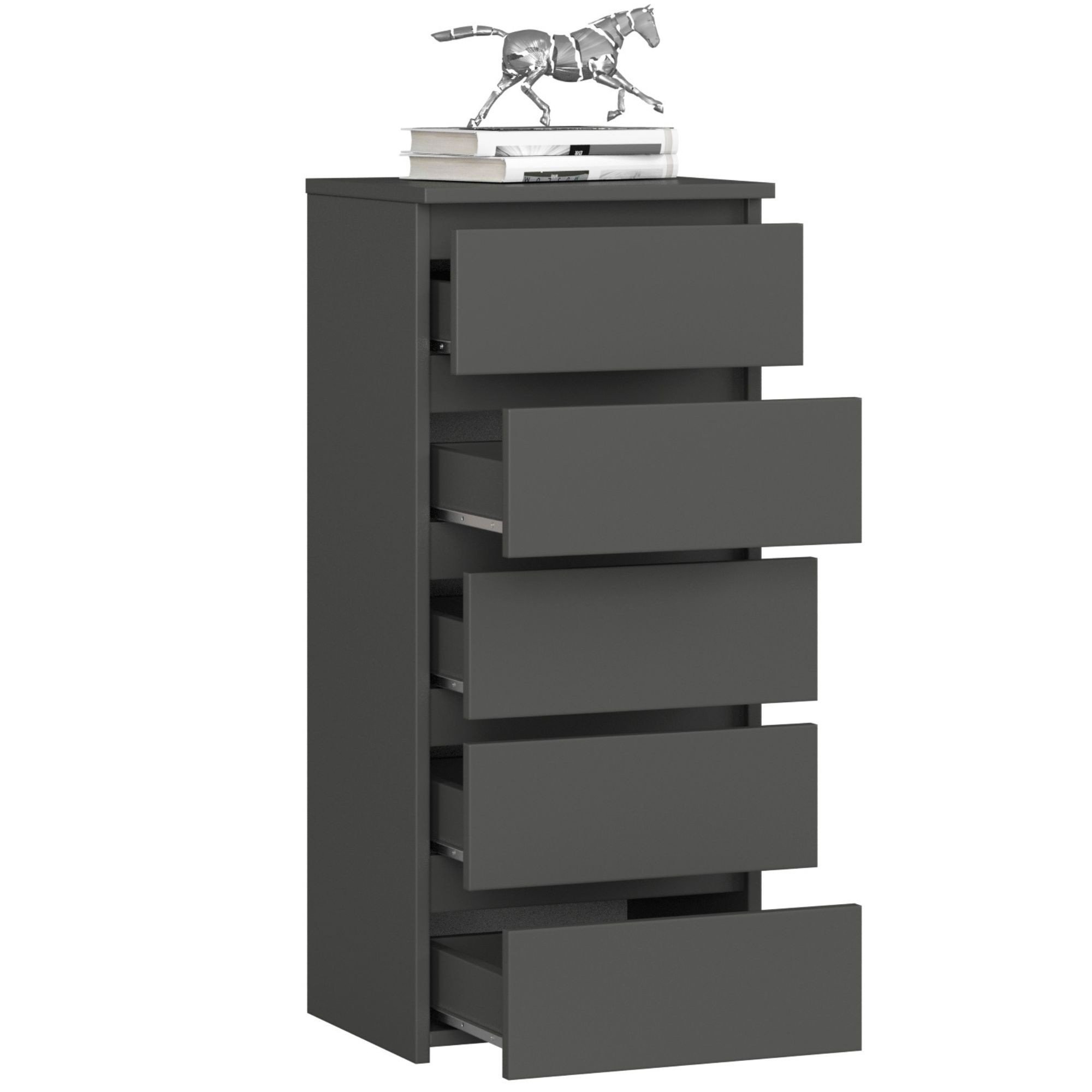 Ak furniture Komoda CL5 40 cm grafitově šedá - Obrázek 2