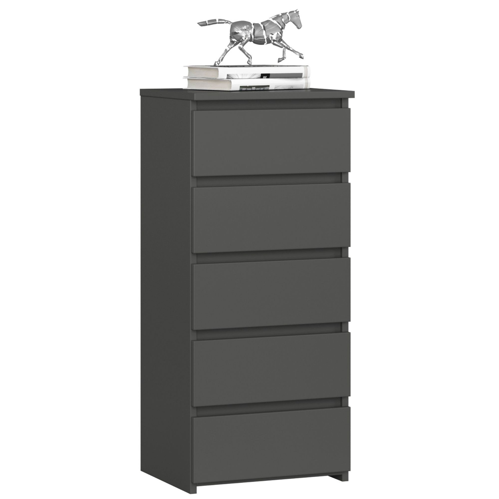 Ak furniture Komoda CL5 40 cm grafitově šedá