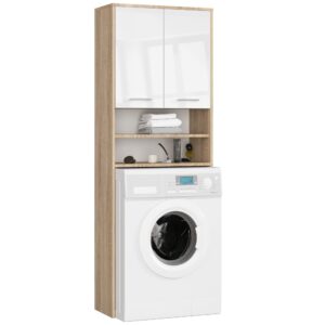 Ak furniture Koupelnová skříňka nad pračku SONOM dub sonoma/bílá