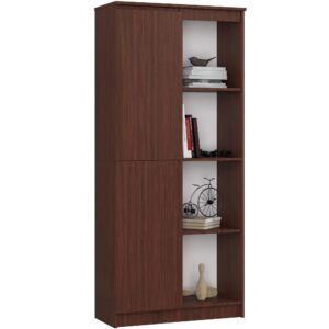 Ak furniture Regál Rexa 80 cm 1 skříňka a 4 police wenge