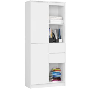Ak furniture Skříň Rexa II 80 cm bílá