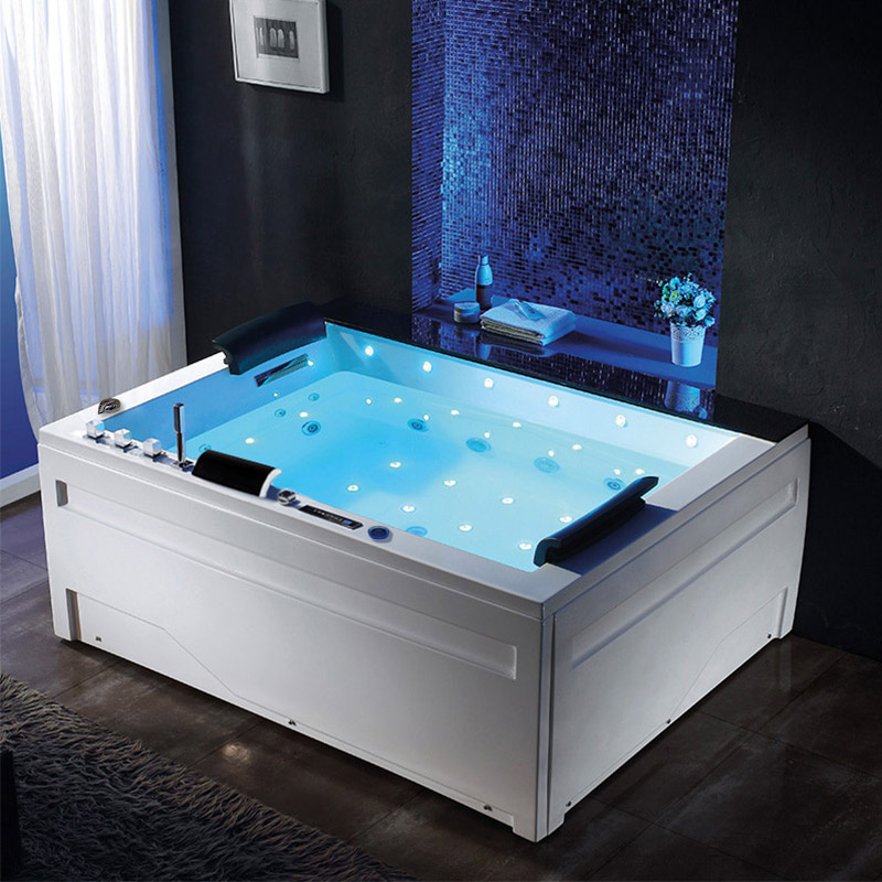 BPS-koupelny Hydromasážní vana HYD-KA914BL 190x150 ČERNÁ s ohřevem vody - Obrázek 2