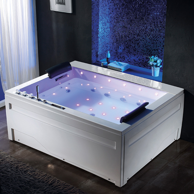 BPS-koupelny Hydromasážní vana HYD-KA914WH 190x150 BÍLÁ s ohřevem vody - Obrázek 2
