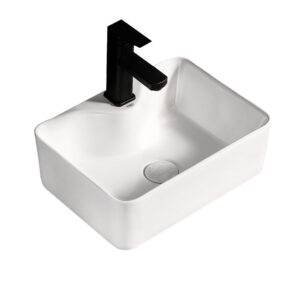BPS-koupelny Keramické umyvadlo na desku HYD-EE-WH-480 48x37 cm