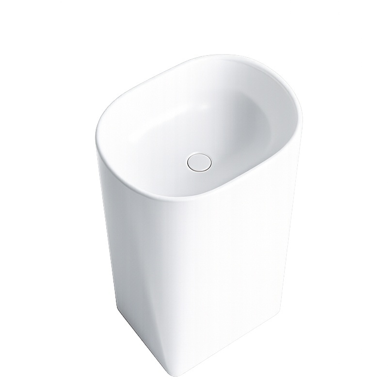BPS-koupelny Volně stojící keramické umyvadlo HYD-CO-WH-WOF-490 49x38 cm