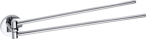 Bemeta Design OMEGA: Držák ručníků dvojitý otočný 420 mm - 104204191