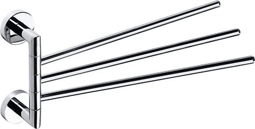 Bemeta Design OMEGA: Držák ručníků trojitý otočný 450 mm - 104204112