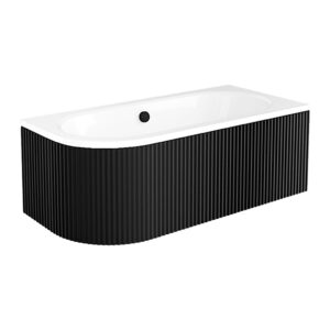 Besco Krycí panel k asymetrické vaně Avita Ryfle Black P 150x75 (160x75