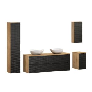 Comad Koupelnová sestava Luxor Black s deskou