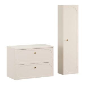 Comad Koupelnová sestava s deskou a skříňkami Donna 80 cm písková
