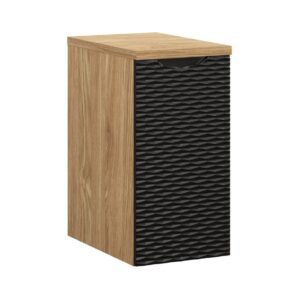 Comad Závěsná koupelnová skříňka Ocean s deskou 81-30-1D černá/dub olejovaný