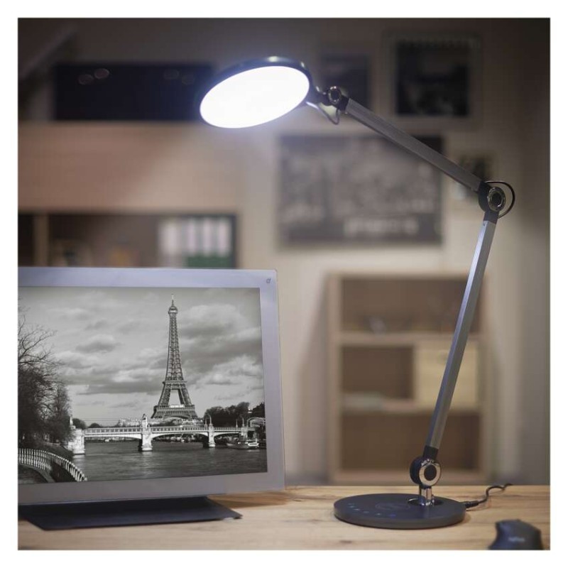 EMOS Stolní LED lampa Karen s bezdrátovým nabíjením černá - Obrázek 2