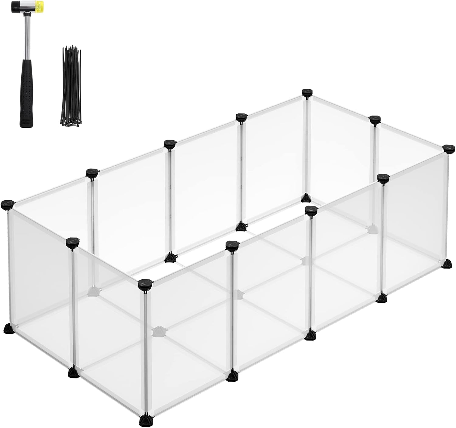 FEANDREA Ohrádka pro drobné hlodavce 125 x 63 x 42 cm - Obrázek 2