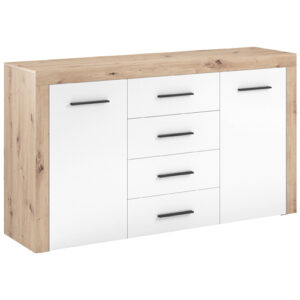 Intermeble Komoda GAMA 2D4S dub artisan/bílá
