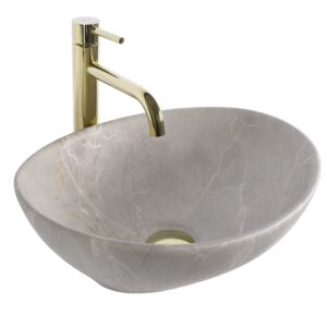 Keramické umyvadlo na desku REA SOFIA BEIGE 41x34