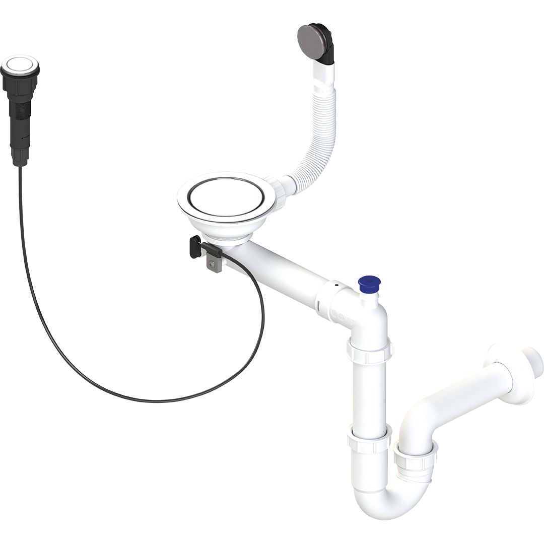 Laveo Sifon Space Saving pro granitové dřezy s 1 komorou - OKS_163T