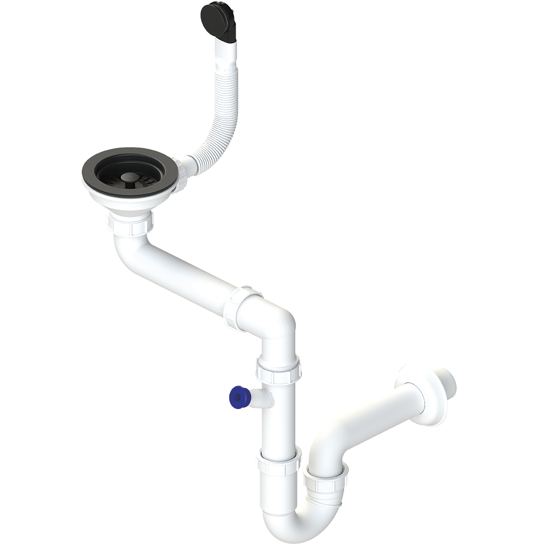 Laveo Sifon Space Saving pro granitové dřezy s 1 komorou - OKS_223C