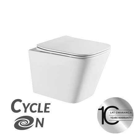Laveo Závěsná WC mísa se SoftClose sedátkem Kvadrato CycleOn 2.0 - VMK_610S