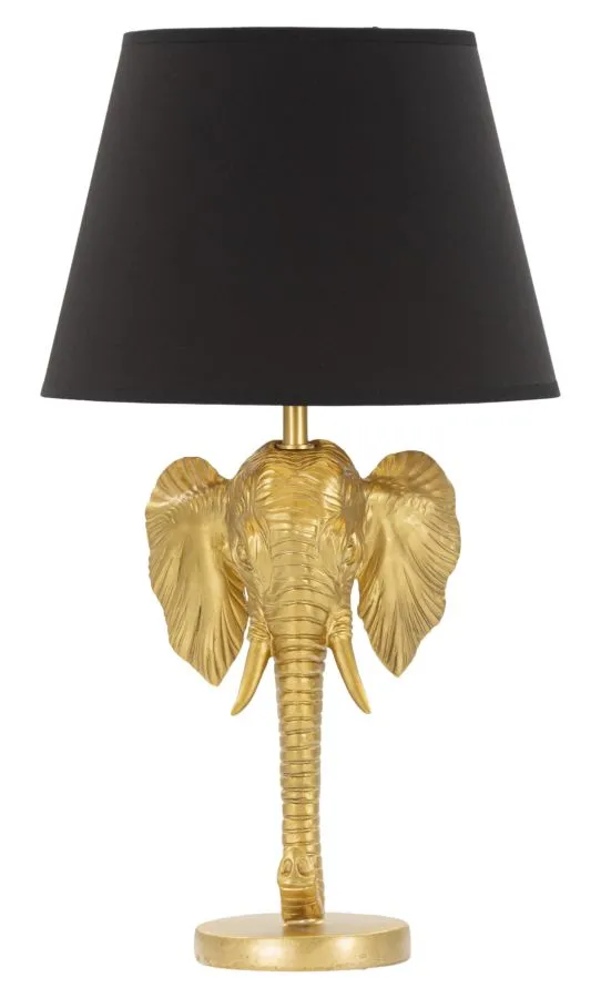 Mauro Ferretti Stolní lampa Elephant 59 cm černo-zlatá