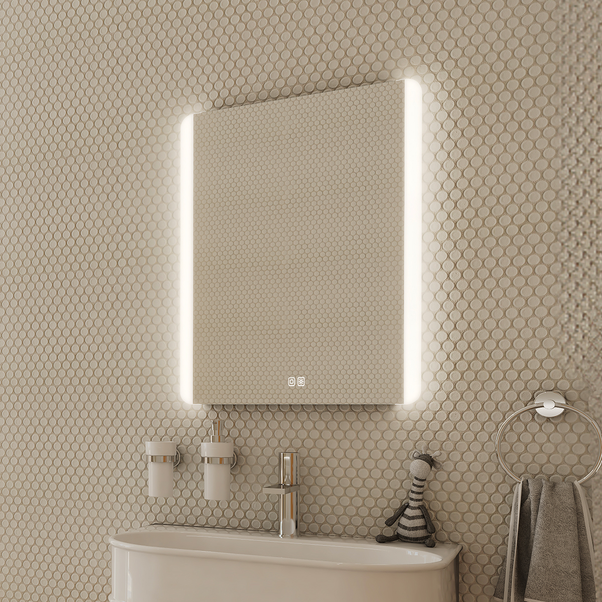 Nimco LED zrcadlo 500x700 se dvěma dotykovými senzory - ZP 17001VX