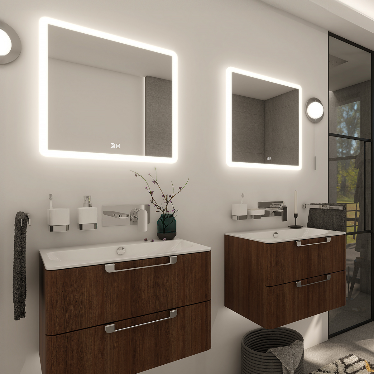 Nimco LED zrcadlo 600x600 se dvěma dotykovými senzory - ZP 19066VX - Obrázek 2