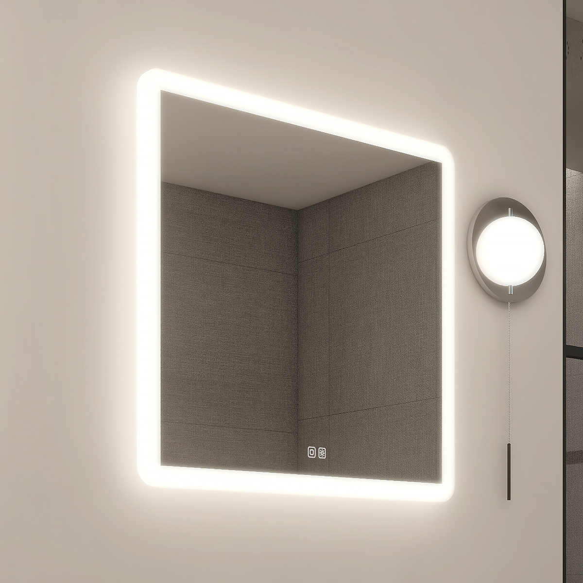 Nimco LED zrcadlo 600x600 se dvěma dotykovými senzory - ZP 19066VX