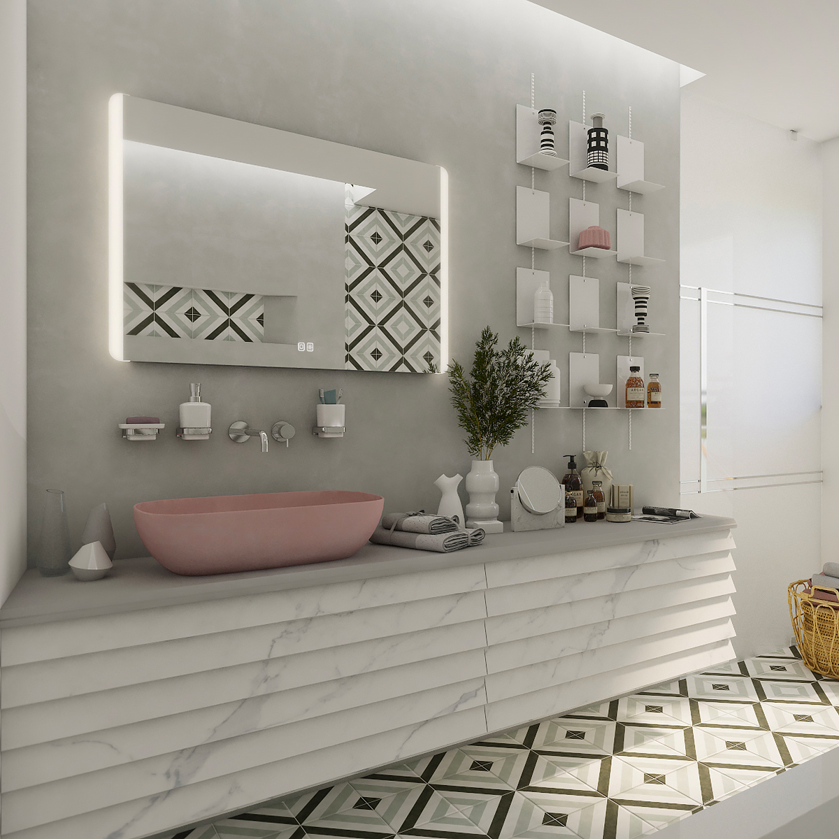 Nimco LED zrcadlo 800x700 se dvěma dotykovými senzory - ZP 17003VX - Obrázek 2