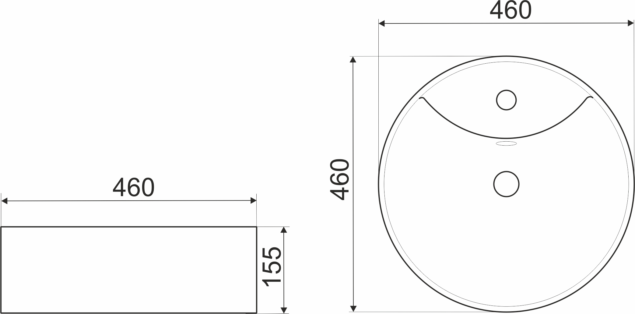Novoterm Keramické umyvadlo na desku NV-KR-138 mramor - Obrázek 2