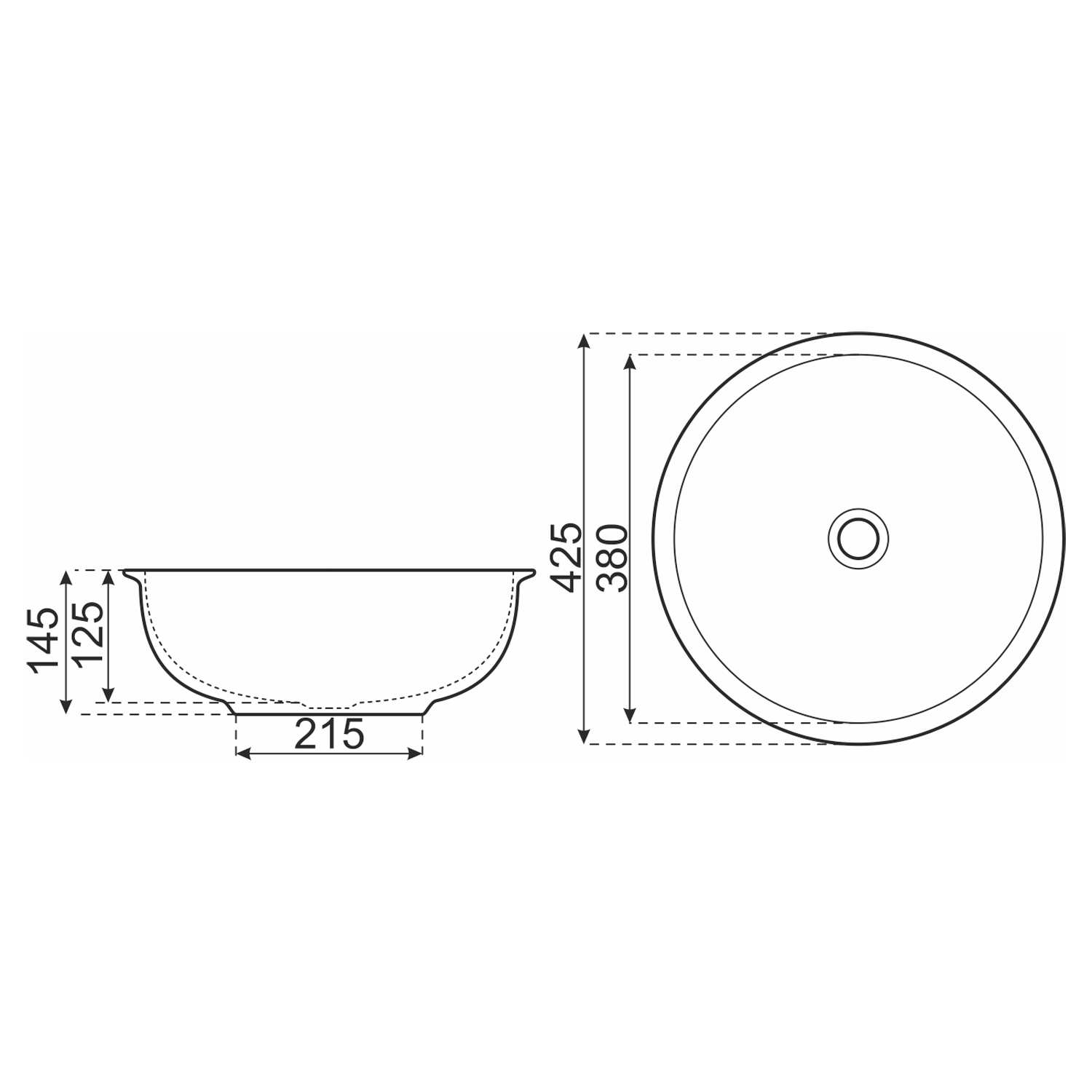 Novoterm Keramické umyvadlo na desku NV-KR-354 černá/ornament - Obrázek 2