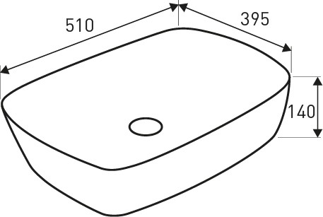 Novoterm Keramické umyvadlo na desku NV-KR-640 - Obrázek 2