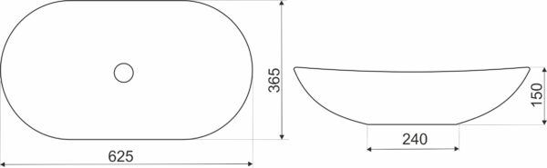 Novoterm Keramické umyvadlo na desku NV-KR-781 - Obrázek 2