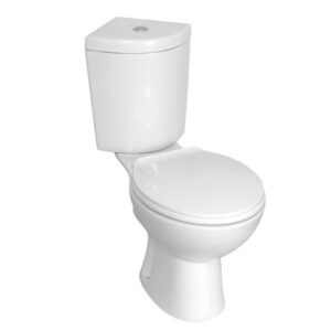 Novoterm Rohové WC kombi NV-Corner KR 61 ZO se zadním odpadem a SoftClose sedátkem
