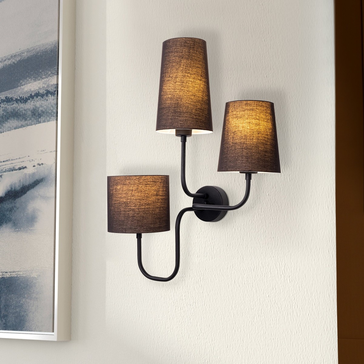 Opviq Nástěnná lampa Catal černá - Obrázek 2
