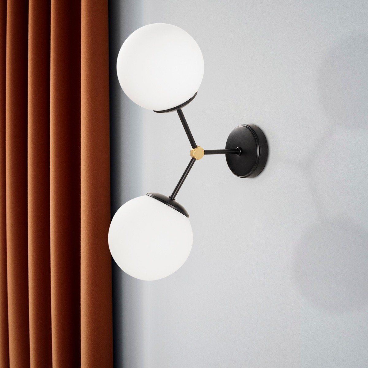 Opviq Nástěnná lampa Damar černá - Obrázek 2