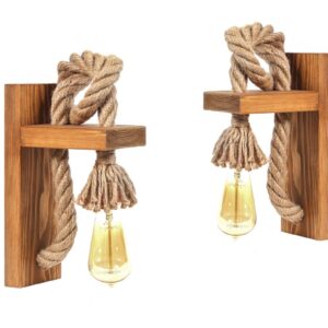 Opviq Sada 2 nástěnných lampa Ahsap smrk
