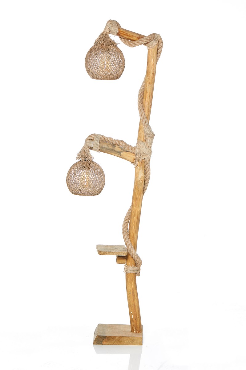Opviq Stojací lampa Arbor II 140 cm hnědá