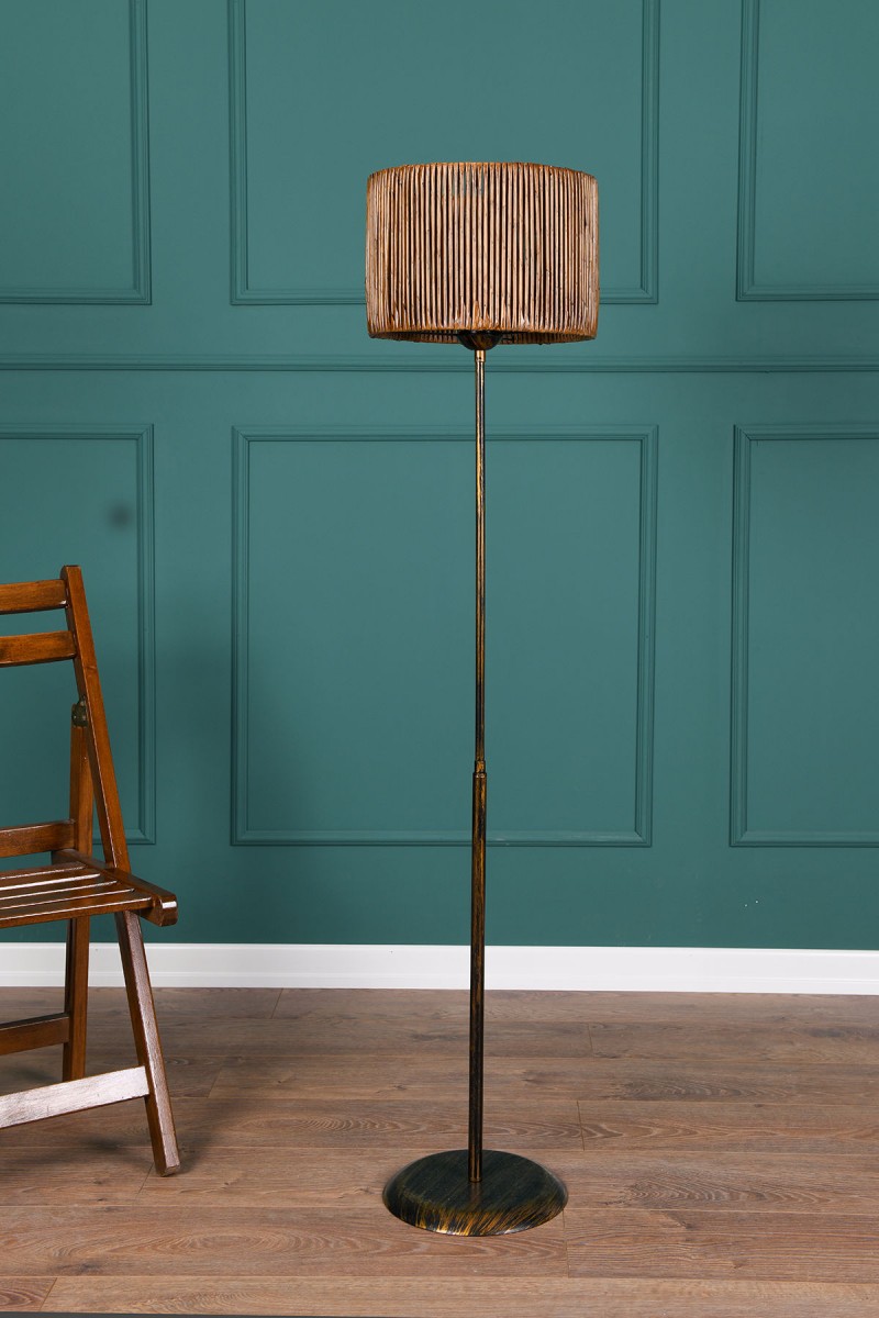 Opviq Stojací lampa Prove 165 cm černo-zlatá