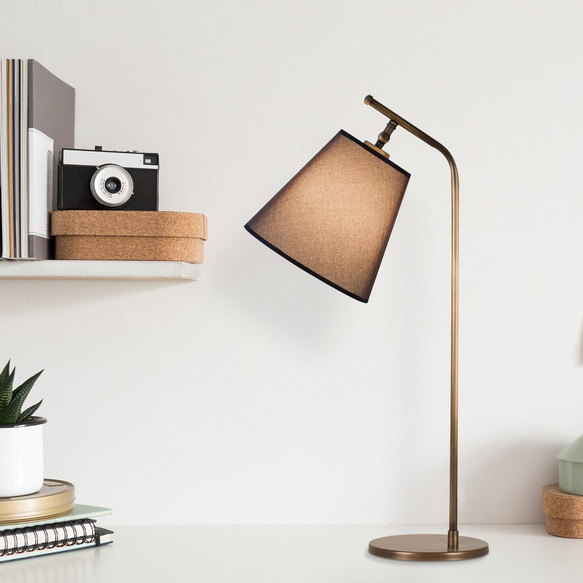 Opviq Stolní lampa Salihini mosaz - Obrázek 2