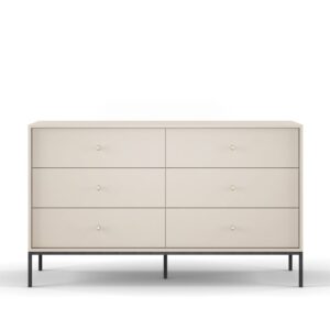 Piaski Komoda Mono II 154 cm se zásuvkami béžová/černá