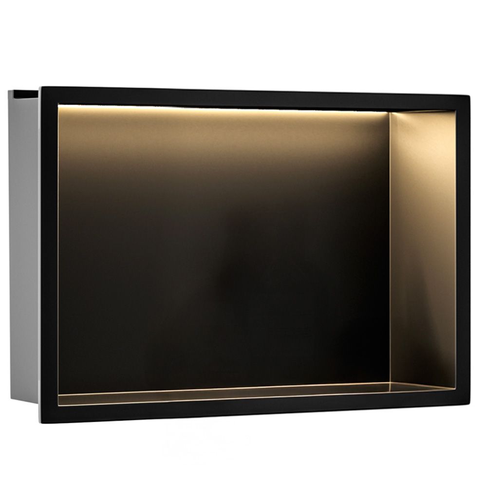 Rea Vestavná koupelnová police s LED osvětlením 45x30 cm